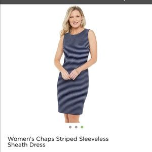 Women’s Chaps Dress. NWT. Size 10. Blue & White.